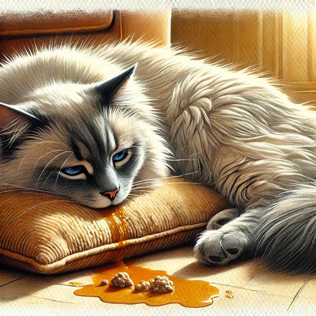 Chat qui vomit