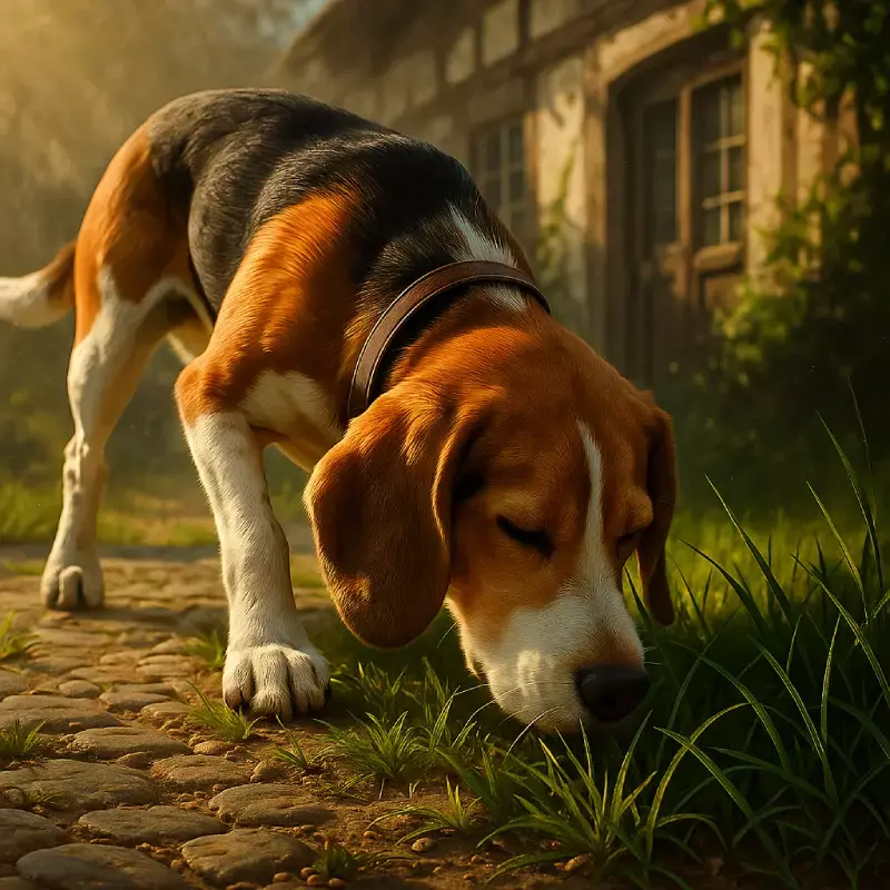 Chien constipe