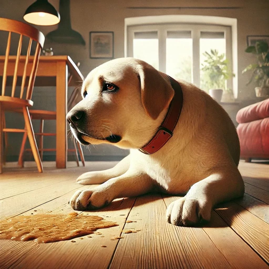 Chien qui vomit