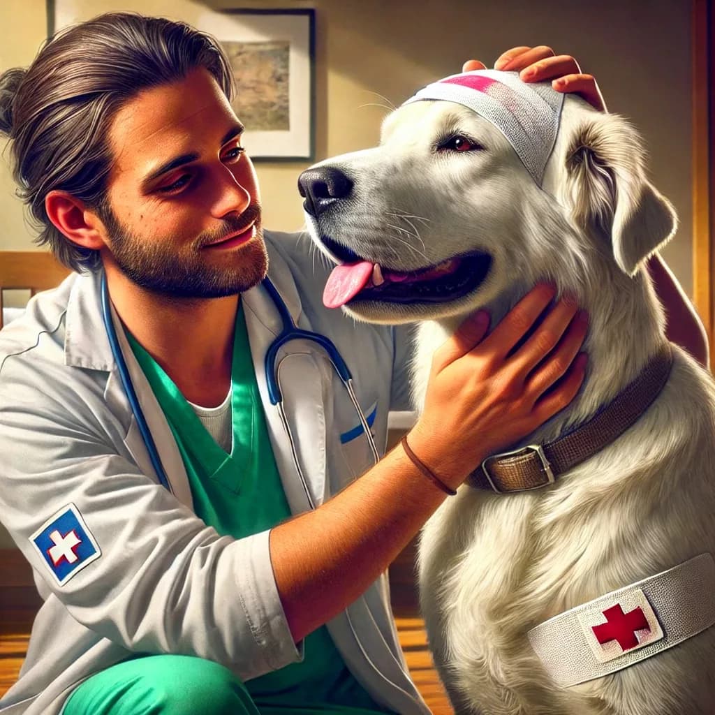 Commotion cerebrale chien