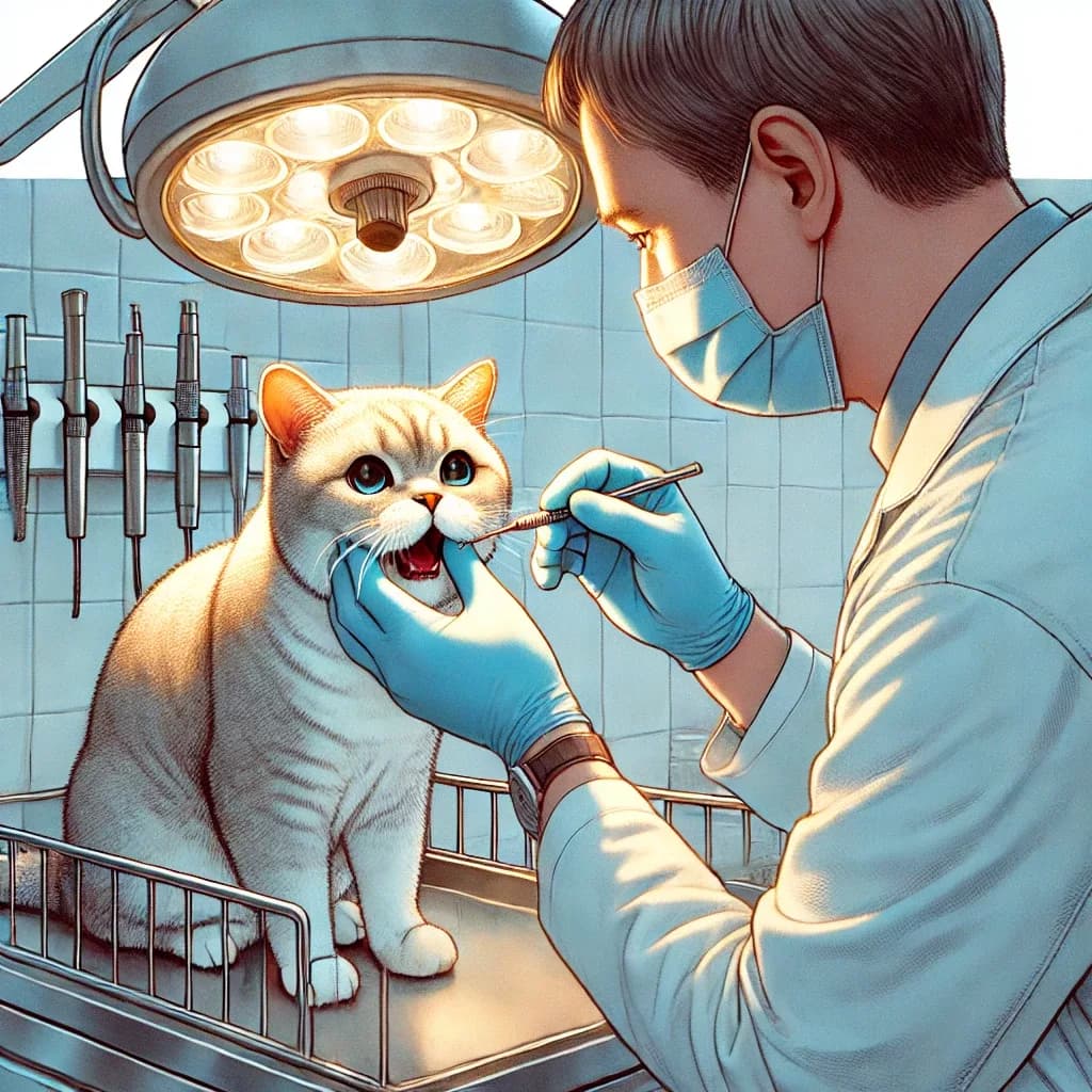 Fracture machoire chat